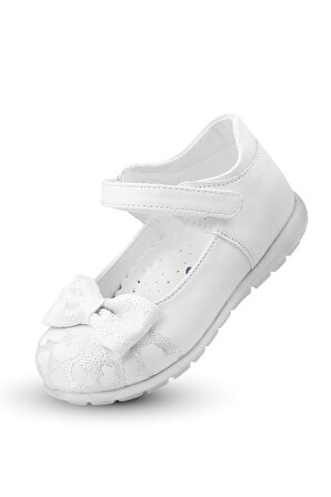 Kız Çocuk Bebek Ortopedik Ayakkabı Spor Babet BSSK 200 BEYAZ