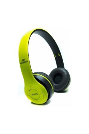P47 Extra Bass Wireless Bluetooth Kulaklık 5.0 Bt Fm Radyo Yeşil