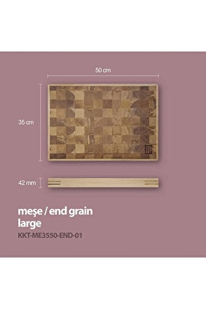 KAF AhşapKesme Tahtası (End-Grain) Meşe Large