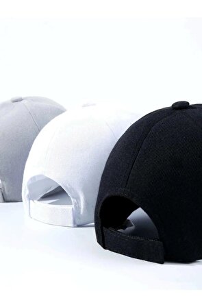 Spor Şapka Unisex 3 Adet Arkası Cırtlı Ayarlanabilir