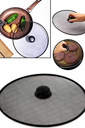 Yağ Sıçratmayan Tava Tencere Kapağı Metal Telli Kızartma Sebze Balık Pişirme Yağı Sıçratmaz Kapak