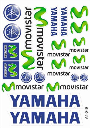 Movistar Yamaha Sticker Seti A4