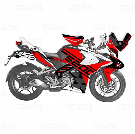 Bajaj Pulsar RS 200  Race Sport Design Sticker Set