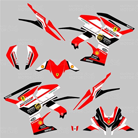 Bajaj Pulsar RS200 Ferrari Design Sticker Set