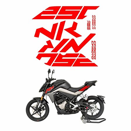 CF Moto 250 NK Etiket Takımı Kırmızı