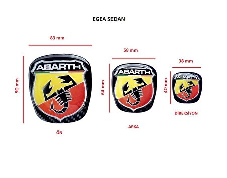 Egea Sedan Abarth Logo Takım Set