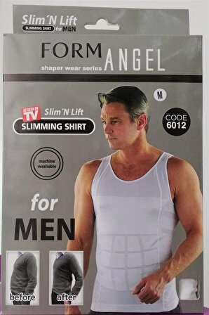 Form Angel Erkek Beden İnceltici Slim Fit Korse Atlet 1 Adet - 6012 