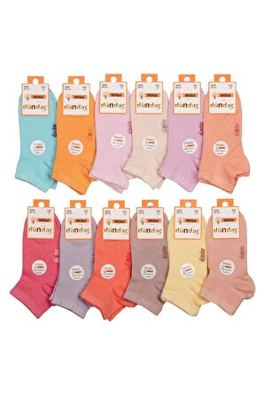 Dündar Kız Çocuk Modal Patik Dikişsiz Pastel Renk Çorap 8047-6 Adet