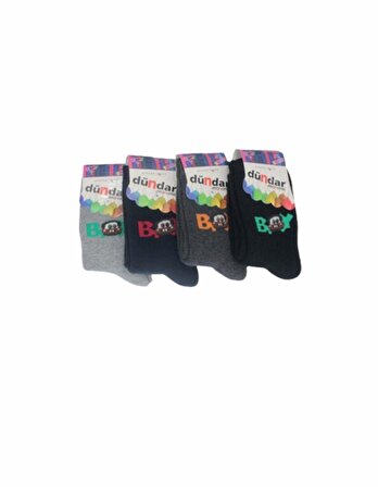 Dündar Erkek Çocuk Havlu Desenli Çorap 9075 - 6 Adet