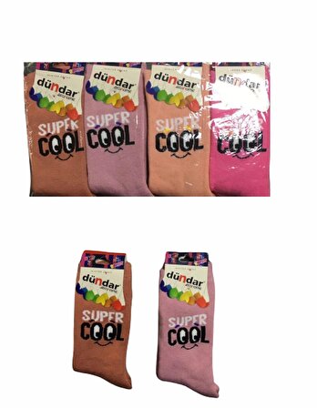 Dündar Kız Çocuk Havlu Desenli Çorap 9075 - 6 Adet 