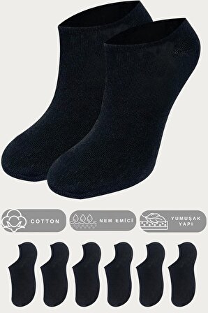  Erkek Düz Desen (6 ÇİFT) Pamuklu Beden Mevsimlik Terletmez Görünmez Çorap