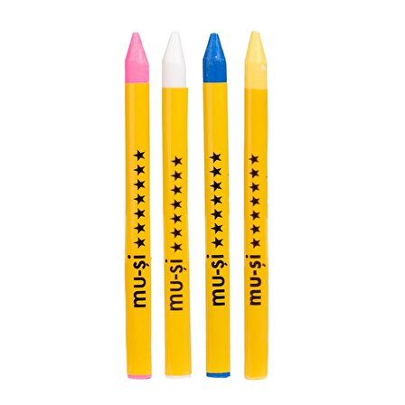 MU-Şİ Buhar ile Uçan Çizgi kalemi Renkli (4 Adet)
