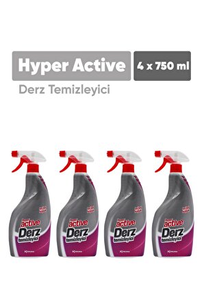 Hyper Active Derz Temizleyici Sprey 4 x 750 ml