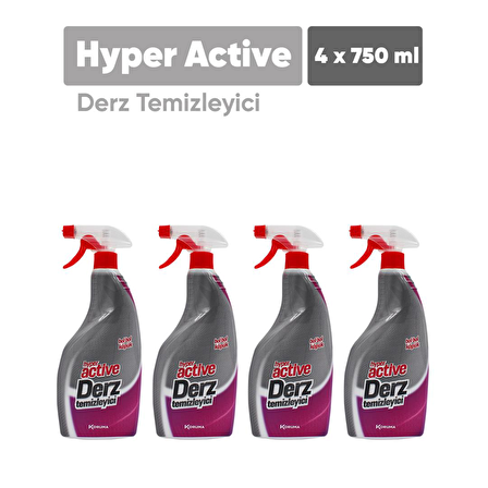 Hyper Active Derz Temizleyici Sprey 4 x 750 ml