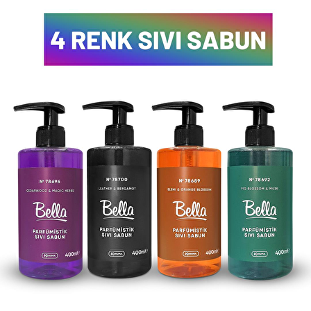 Bella Sıvı El Sabunu 4 Renk - Ekonomik Paket