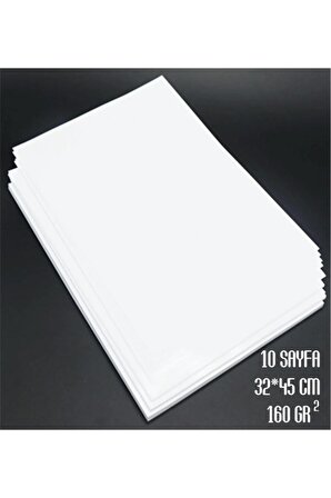 Resim Kağıdı Karakalem Eskiz Çizimi Ve Baskı Için Beyaz 32*45 Cm 160 Gr 10 Adet
