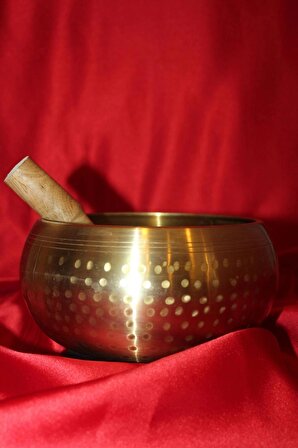 Pirinç Meditasyon Çanı Yoga Çanı Tibet Çanağı Singing Bowl 14 Cm