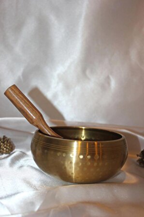 Pirinç Meditasyon Çanı Yoga Çanı Tibet Çanağı Singing Bowl 14 Cm