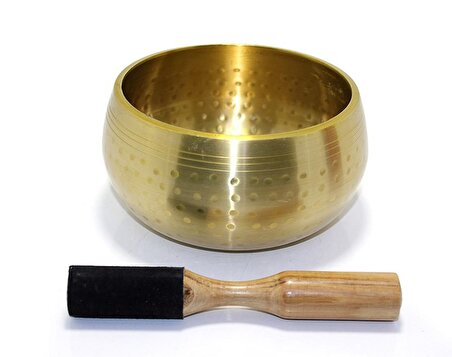 Pirinç Meditasyon Çanı Yoga Çanı Tibet Çanağı Singing Bowl 18 Cm