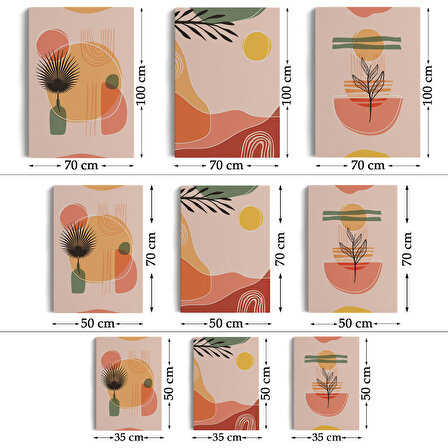 3’lü Tablo Modern Minimal Tasarım Koleksiyon Dekoratif Şık ve Modern Duvar Tablo Seti-BG-32