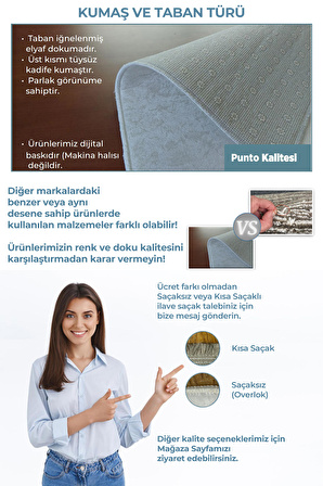 Homier Punto Kalitesi Yıkanabilir Kaymaz Taban Antibakteriyel Halı Ve Yolluk H-KS-3078B