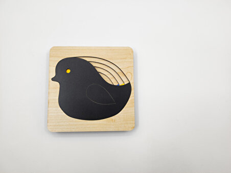 Montessori Katmanlı Puzzle, Tak-Çıkar, Eğitici Puzzle (Kuş)
