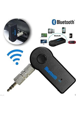 QASUL Tüm Telefonlara Uyumlu Aux Bluetooth Araç Kiti Oto Teyp Bağlantı Ses Aktarım Cihazı