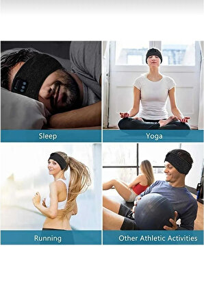 Bluetooth 5.0 Kablosuz Kulaklıklı Uyku ve Spor Için Uygun Kafa Bandı Bandana