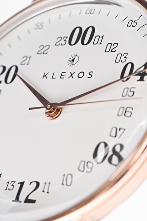 KLEXOS 24 Saat Kadranlı Kol Saati | Dream Trier Rose Gold