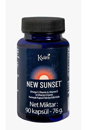 Kyani Sunset Omega 3, Vitamin A , Vitamin D, Ve Vitamin E Içeren Yumuşak Kapsül Takviye Edici Gıda