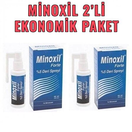 Minoxil Forte %5 Deri Spreyi ( TOPLAM 2 ADET )