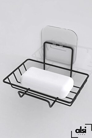 3'lü Banyo Seti Yapışkanlı Paslanmaz Banyo Sabunluk Duşakabin Rafı Şampuanlık Banyo Düzenleyici Set