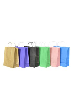 6 Renk Kağıt Çanta Çanta Seti /hediye Poşeti