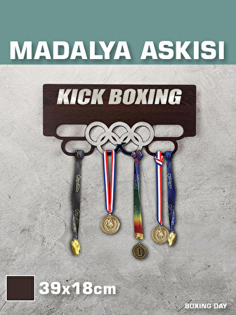 Kick Boks Sporcu Madalya Askısı S / Kick BOXING Sporcu Ödül Duvar Askılı Madalyalık, Tutucu
