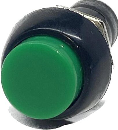 Basma Düğme Anahtarı 10 mm Yeşil Buton
