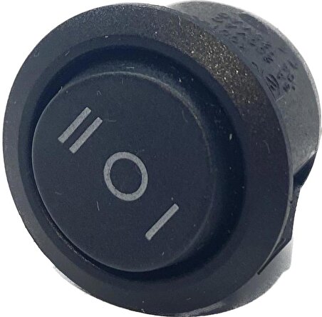 Minyatür Basmalı Düğme Anahtarı 23 mm Siyah Buton