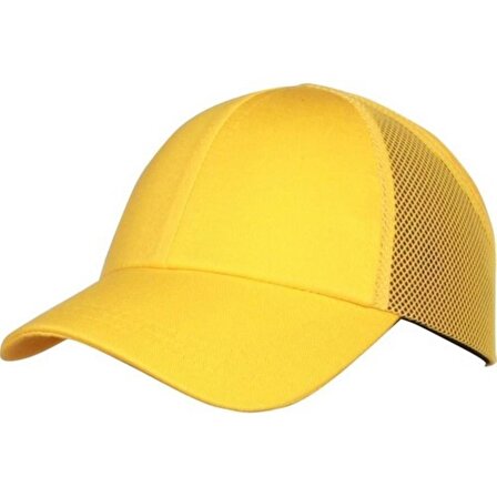İş Güvenliği Koruyucu Darbe Emici Top Kep Şapka Baret Sarı 1 Adet
