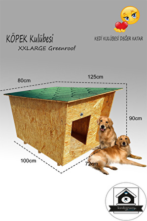 Köpek Kulübesi Greenroof Xxl Dev - Shıngle Kaplamalı Ahşap Kulübe