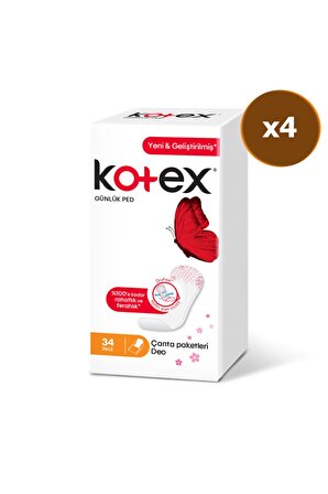 Kotex İnce 4x34'lü Günlük Ped