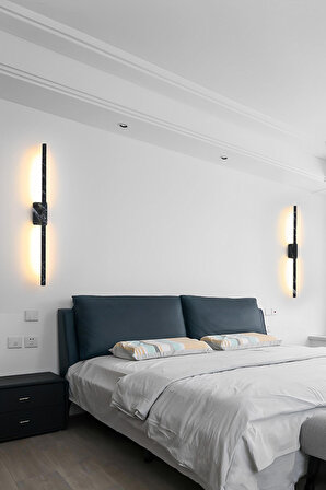 Lıghtmore Modern Dekoratif Çubuk Salon - Yatak Odası Duvar Siyah Aplik 4000K