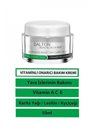 Dalton Marine Cosmetics Tüm Cilt Tipleri İçin Su Bazlı Yağsız Onarıcı Yüz Bakım Kremi 50 ml