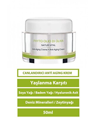 Dalton Marine Cosmetics Phyto Olio Di Oliva Yaşlanma Karşıtı Zeytinyağı 30 Yaş + Gece-Gündüz Yüz ve Boyun Kremi 50 ml 