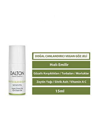 Dalton Marine Cosmetics Phyto Olio Di Oliva Morluklara Karşı Bitki Özleri A ve C Vitaminli Tüm Yaşlar Göz Çevresi Jel 15 ml 