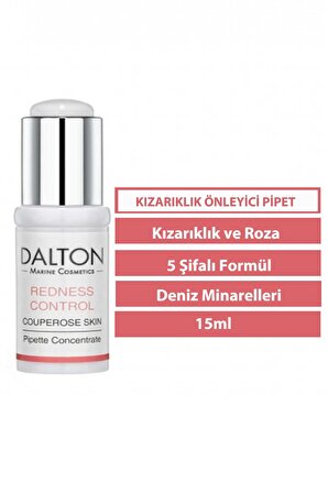 Dalton Marine Cosmetics Redness Control Hassas Ciltler İçin Maya Özlü Su Bazlı Yağsız Nemlendirici Yüz Bakım Pipeti 15 ml