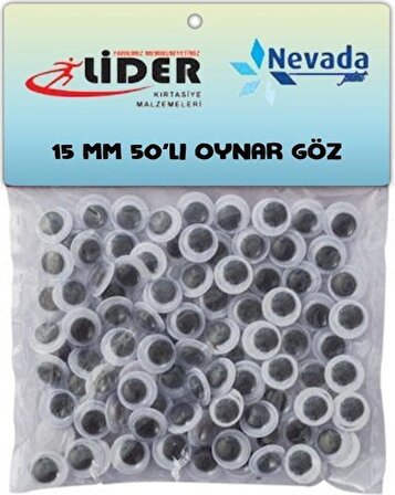 Lider & Nevada Oynar Göz 15 mm 50'li Paket
