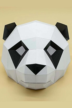 Panda Parti Maskesi Hallowen Çocuk Kostümü Cadılar Bayramı Dekor Hayvan Maskesi