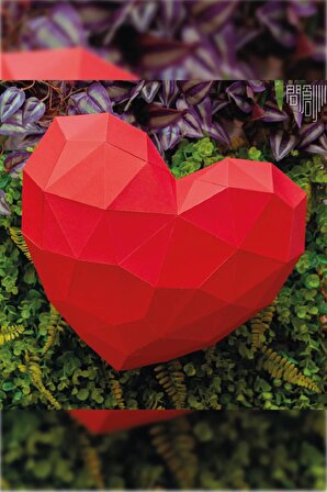 Sevgililer Günü Kalp Duvar Dekoru İkili Set 3 Boyutlu Heykel