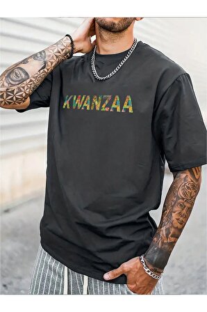 Unisex Kwanzaa Yazılı Tshirt