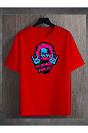 Unisex Science Rocks Yazılı Tshirt