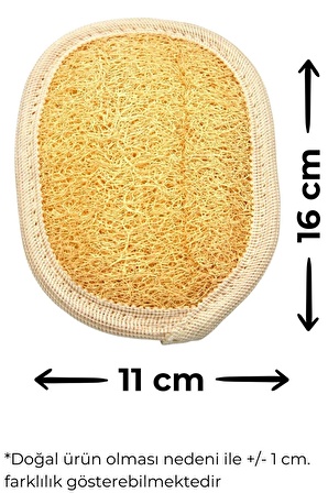 Doğal Kabak Lifi 4'lü Banyo Hamam Kese Seti (Yüz + Vücud + Sırt) Set4